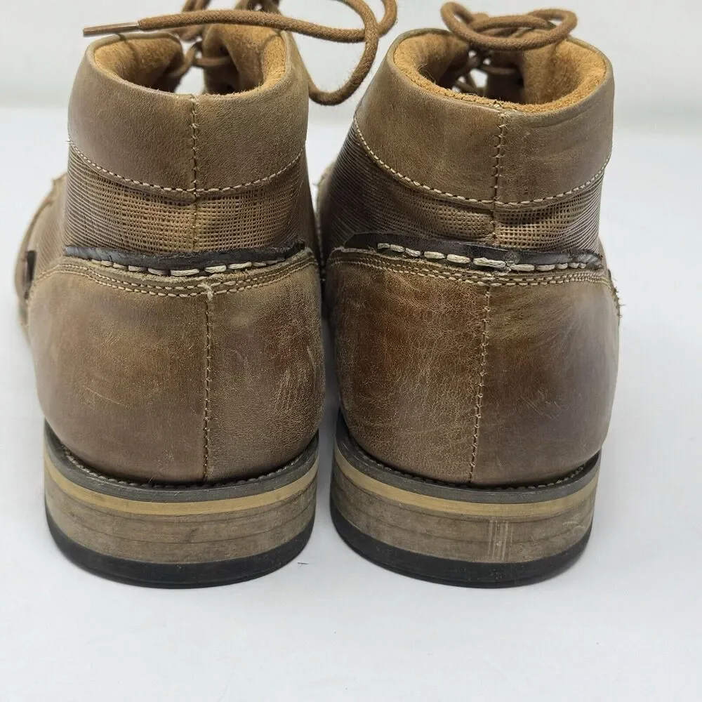 Steve Madden Brown Leather Cap Toe Chukka Ankle Boots